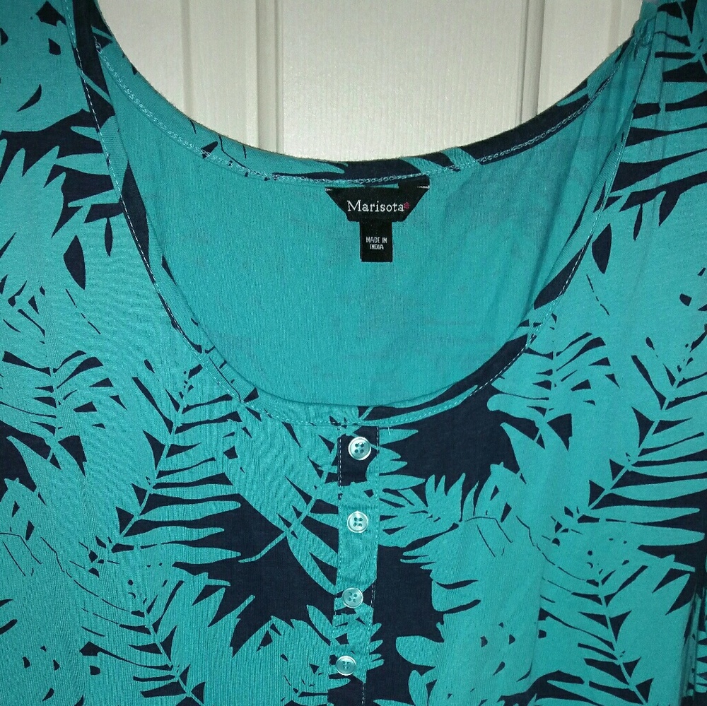 Navy Blue & Turquoise Sun Dress